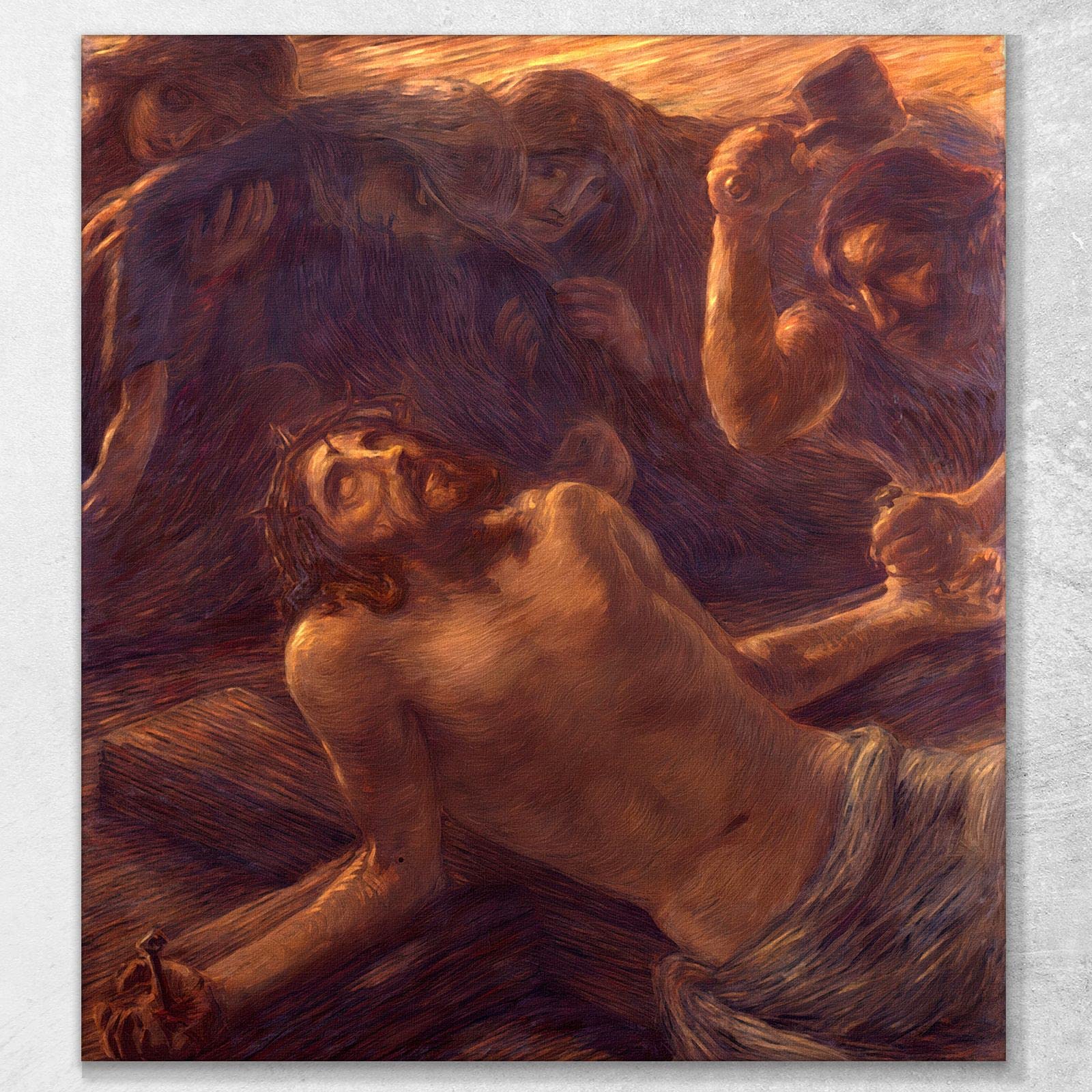 CheQuadro! Via Crucis. Undécima estación Jesús está clavado en la cruz previada GP38, 100 x 90 cm