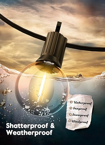 Miniatura 3 de Brightown Bombillas LED de repuesto G40, paquete de 10 bombillas de globo transparente para enchufes E12 C7 con base de tornillo de candelabro,