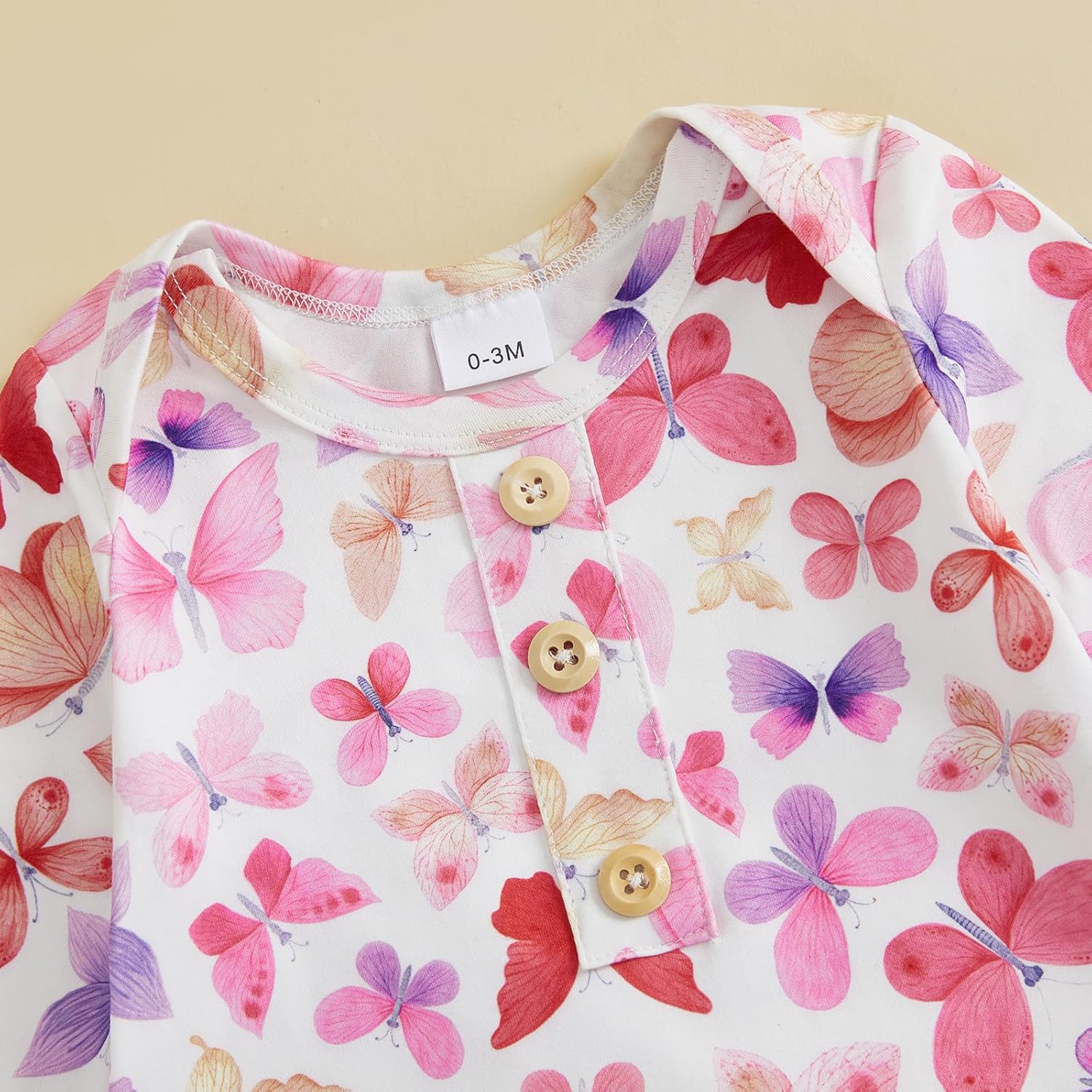 woshilaocai 2 Pack Baby Boy Girl Gown Sleeper Newborn Knotted Nightgown and Hat Set Infant Sleepwear - Image 4