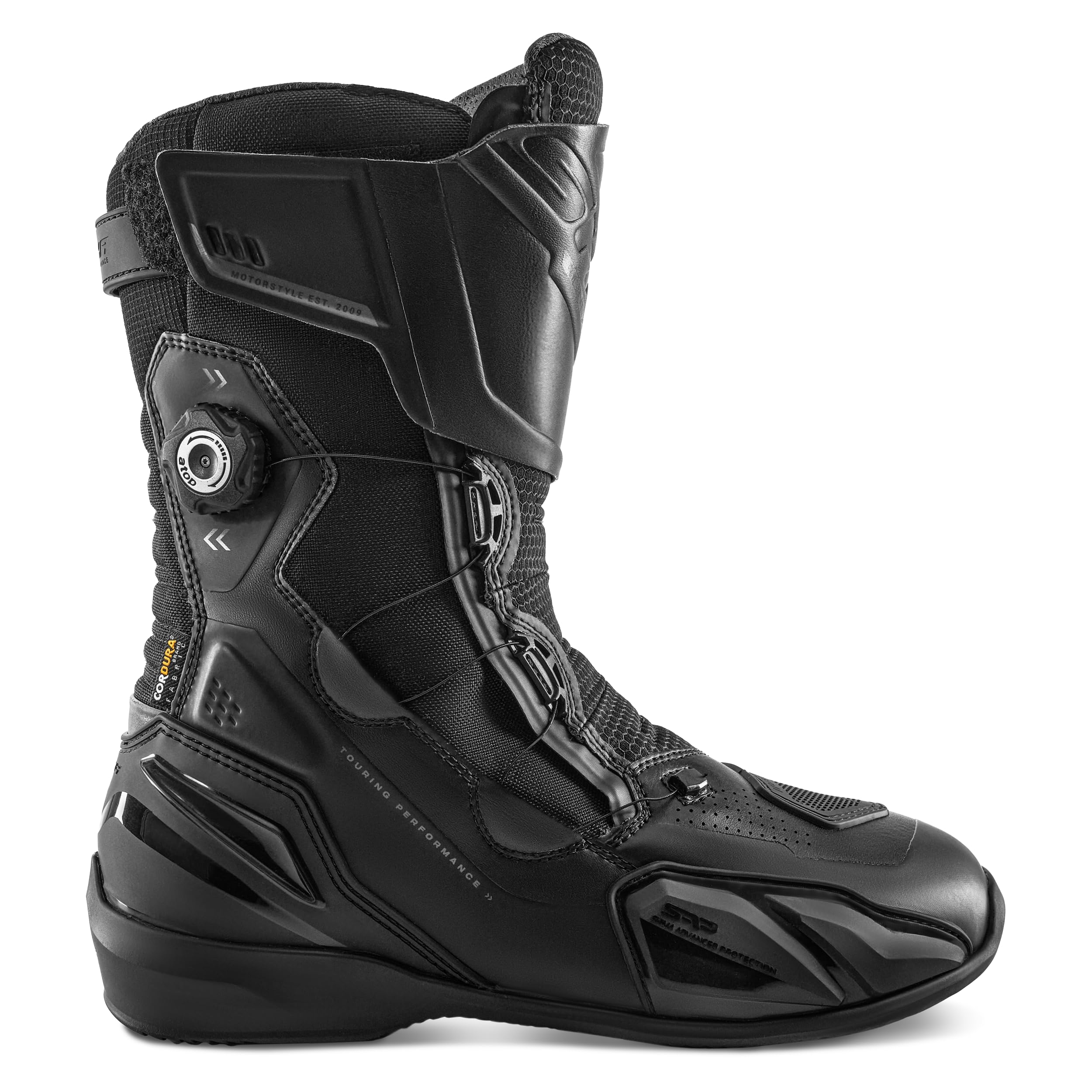 SHIMA Tenex WP Botas Moto Hombre Cuero Impermeable Atop Zapatos Todo El Año Calzado Motorista Baja Adventure Velcro Protección Tobillo Motocicleta Trail (Masculinos Impermeable, Negro, 43)