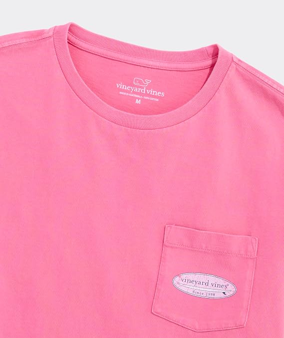 Vineyard Vines Men's Drift Dye Classic Distressed Surf Logo Box Short-Sleeve Pocket Tee