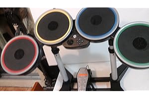 Nintendo Wii Rock Band 2 Wireless Drum Set with Pedal, Stand, and Dongle