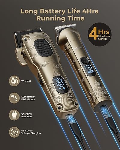 Miniatura 5 de Hair Clippers for Men Professional, Cordless Hair Clippers for Hair Cutting, Mens Clippers and Trimmers Set, Electric Hair Trimmer for Men with