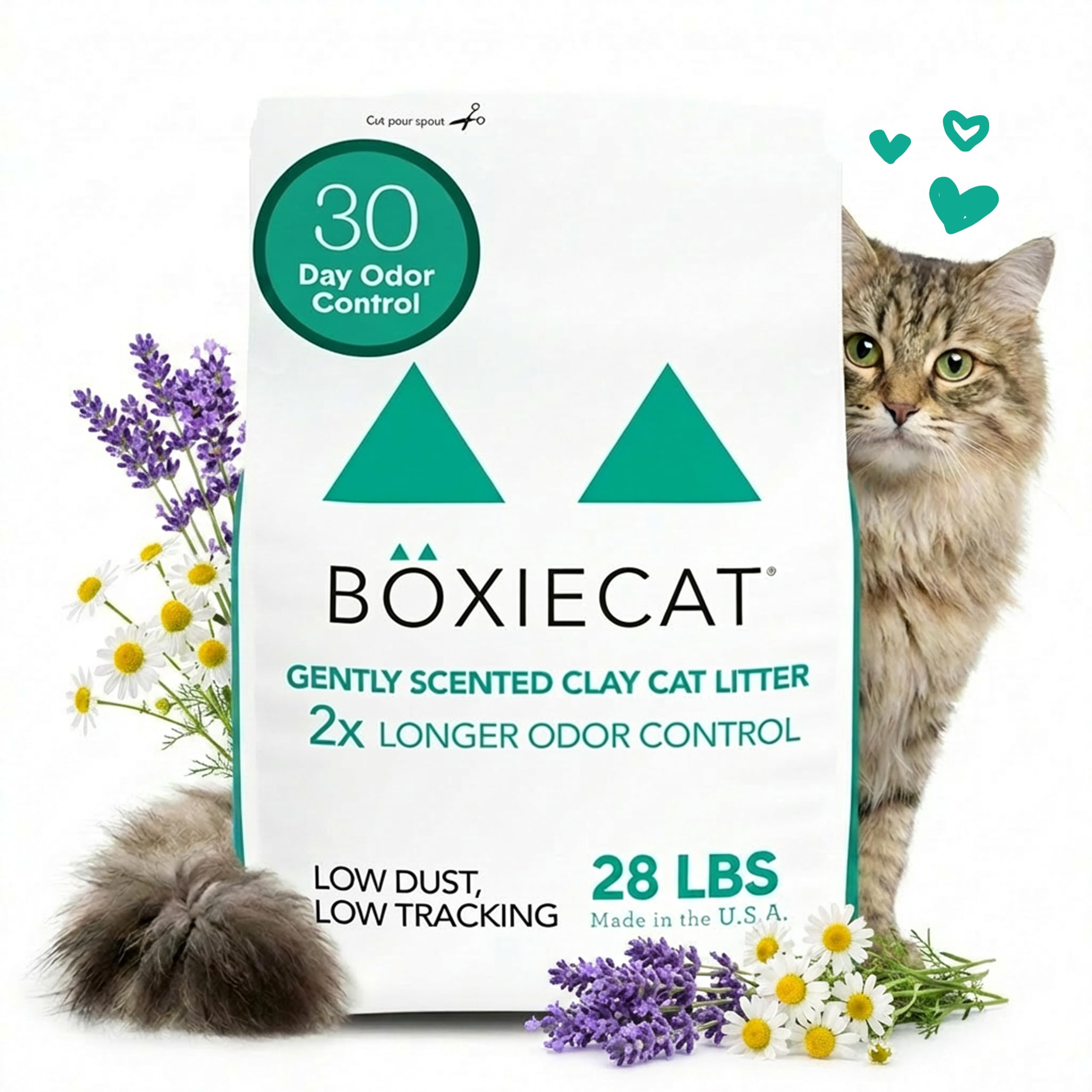 Boxiecat Delikatnie pachnąca żwirek premium z gliny, 12,7 kg