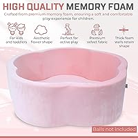 Vista 2 de Piscina de Pelotas para Bebé - Piscina de Pelotas de Espuma Viscoelástica de Terciopelo Premium para Niños Pequeños de 1-3 Años y Bebés - Piscina