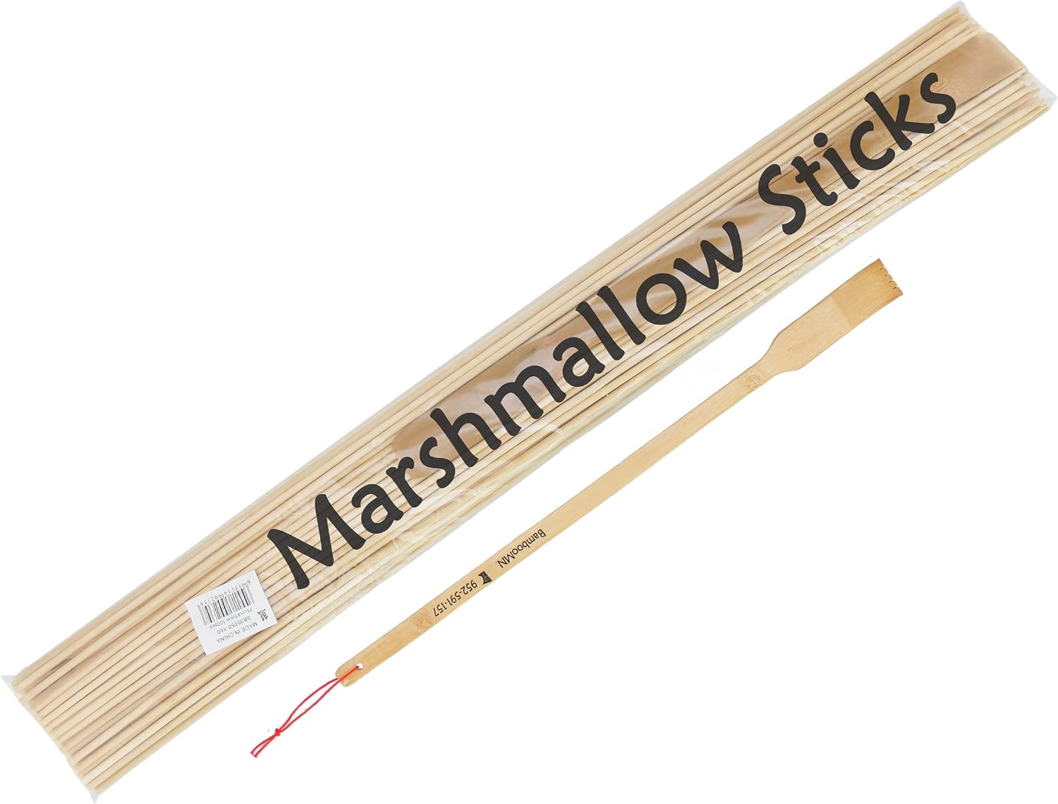 BambooMN Premium 24 Inch (2ft) 5mm Thick Safe Extra Long Multipurpose Marshmallow S'Mores Roasting Bamboo Sticks Skewers