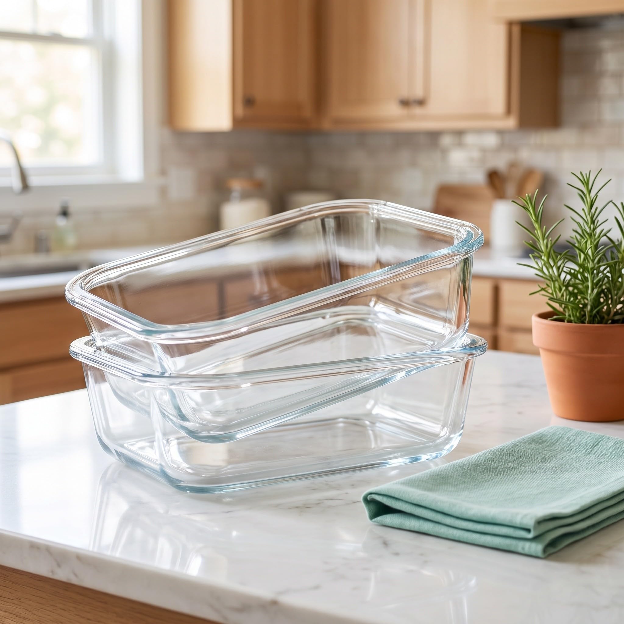 2 teglie da Forno in Vetro borosilicato compatibili con friggitrice