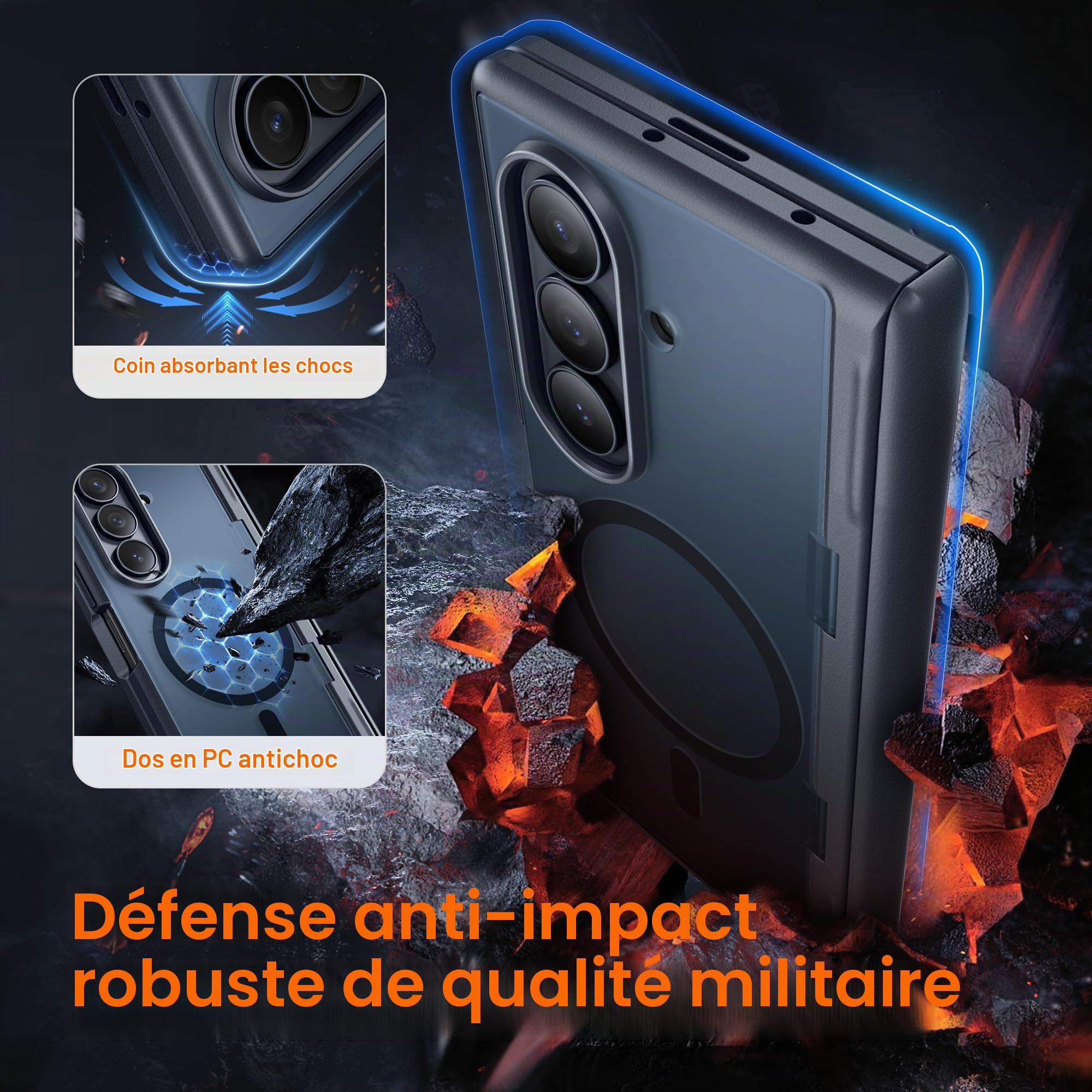 MOBOSI Étui pour Z Fold 7 avec Protecteur d'écran de confidentialité, Noir