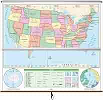 Amazon.com : Universal Map 22209 US-World Beginner Wall Map