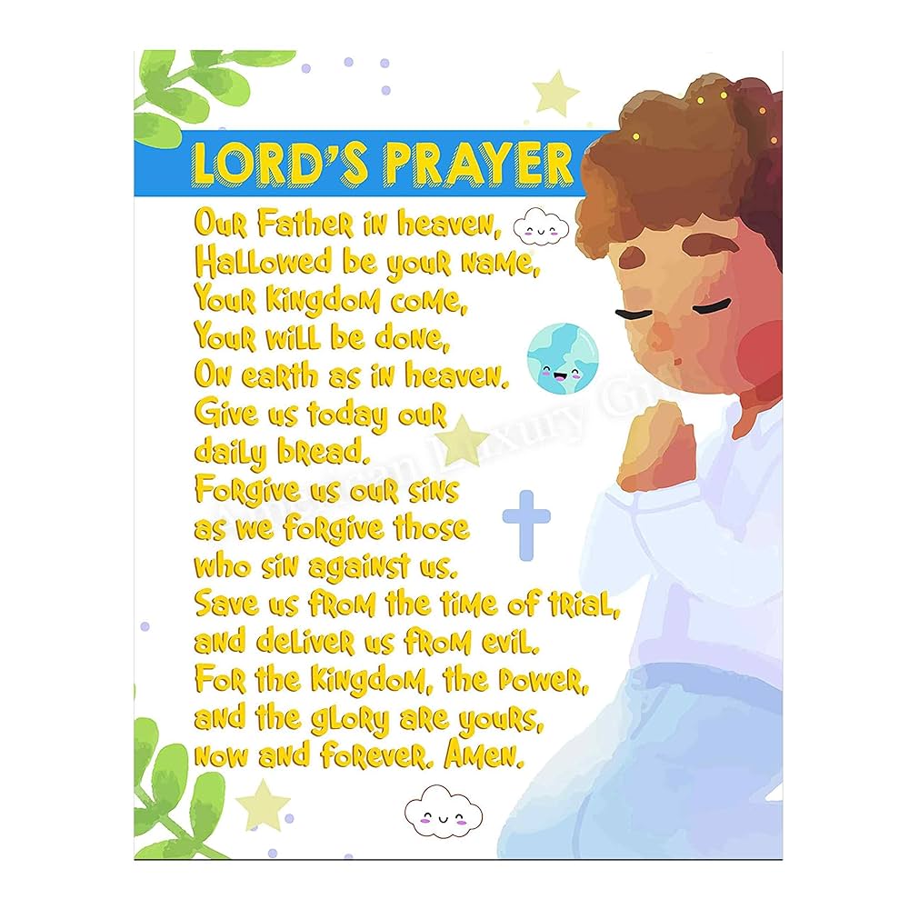 Buy Lords Prayer Wall Art Religious Bible Study Scripture Decor For