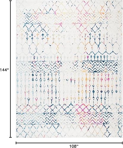 Miniatura 120 de SAFAVIEH - Alfombra de la colección Tulum, modelo TUL270C, diseño marroquí bohemio desgastado, no suelta pelusa y fácil de limpiar, ideal para sala