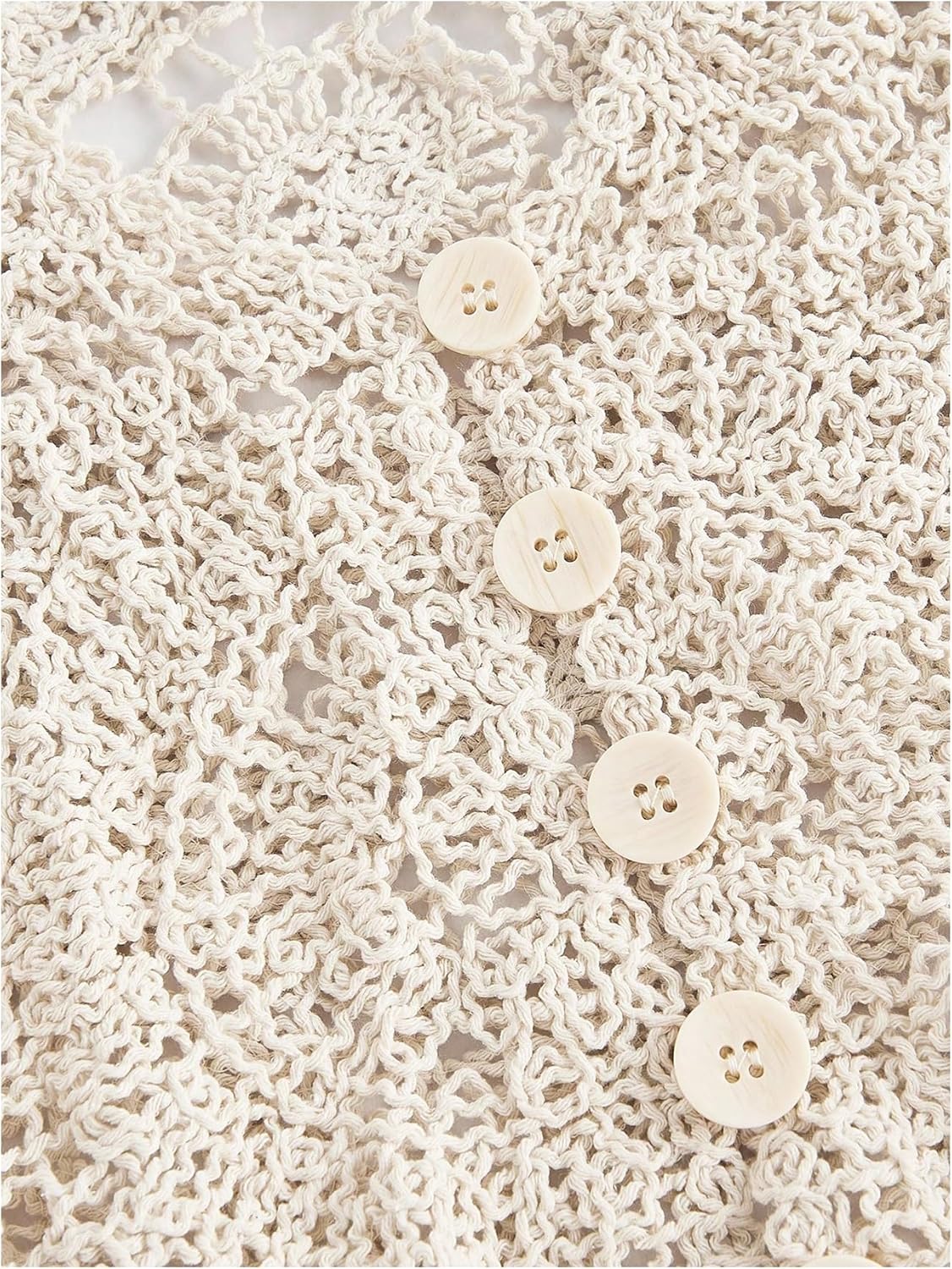 SHENHE Women's Plus Size Boho Crochet Vest Button Up Hollow Out Western Country Sweater Vest - Image 4