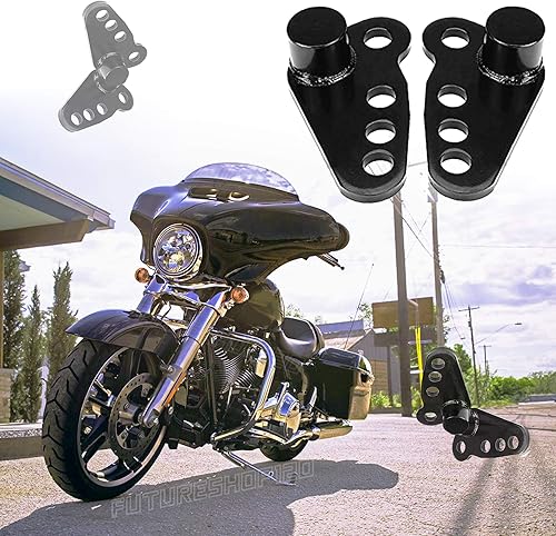 Compatible con el kit de bajada Electra Glide Touring 02-16 de 1-3 pulgadas para Road King FLHR + Road Glide + Street Glide + Ultra Limited + Ultra