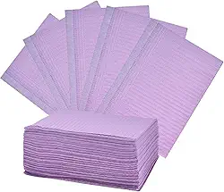 Tapete de unha descartável - 25 peças de toalhas de mesa roxas de arte de unhas à prova d'água 3 folhas de papel almofadas limpas para salão de beleza tatuagem de manicure