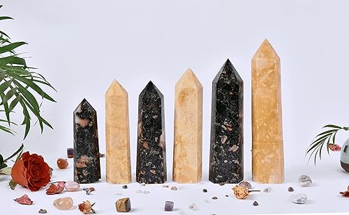 Miniatura 6 de CNYANFEI Varita de cristal de jade de flor de ciruelo grande varita de piedra de jaspe natural varita de cristal curativo grande para decoración del