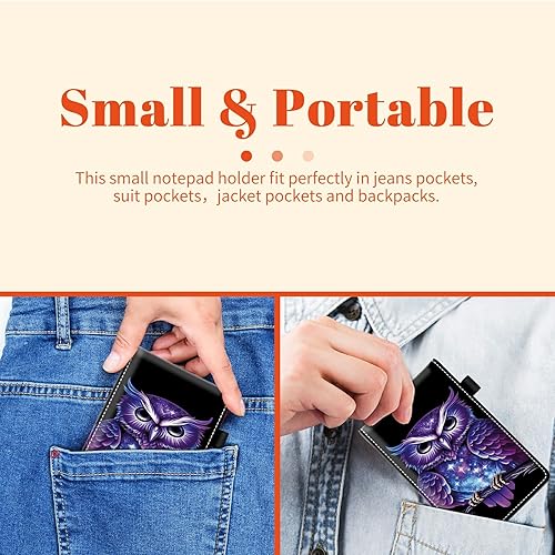 Miniatura 77 de Juego de 4 soportes para bloc de notas de tamaño de bolsillo, de piel sintética, mini bloc de notas con 2 bloc de notas pequeños y lápiz capacitivo