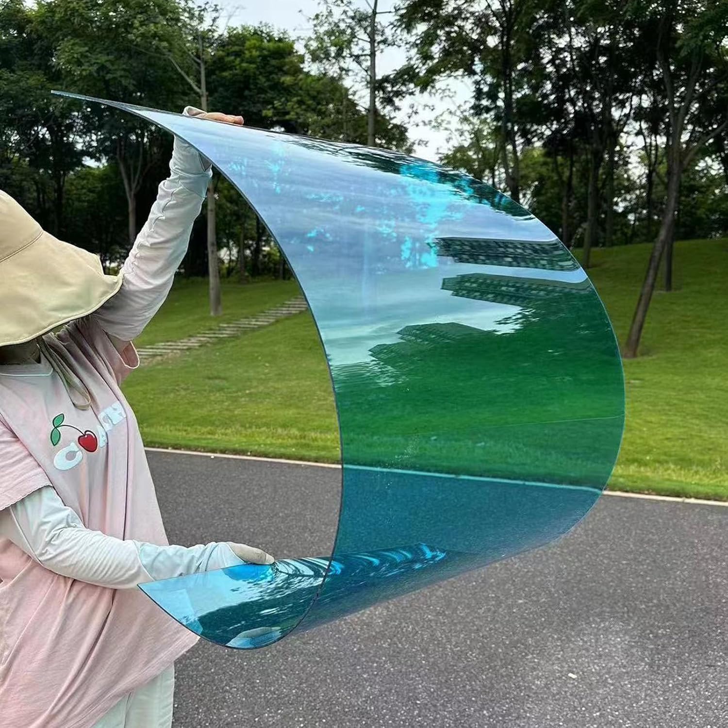 Polycarbonate Roofing Sheet Thickness 1.5mm Clear Acrylic Plastic Sheet Weather-Resistant Canopy Carport Shelters Replacement Panels for Outdoor Garden Greenhouse(Transparent,1.22x13m)