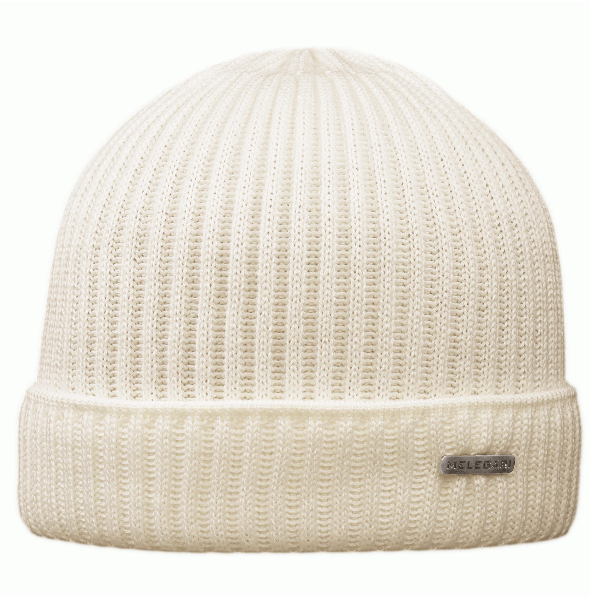 Melegari Bonnet en tricot avec revers | Pure Laine mérinos extra fine | Fabrication côtelée | Freiburg | Unisexe | Automne Hiver