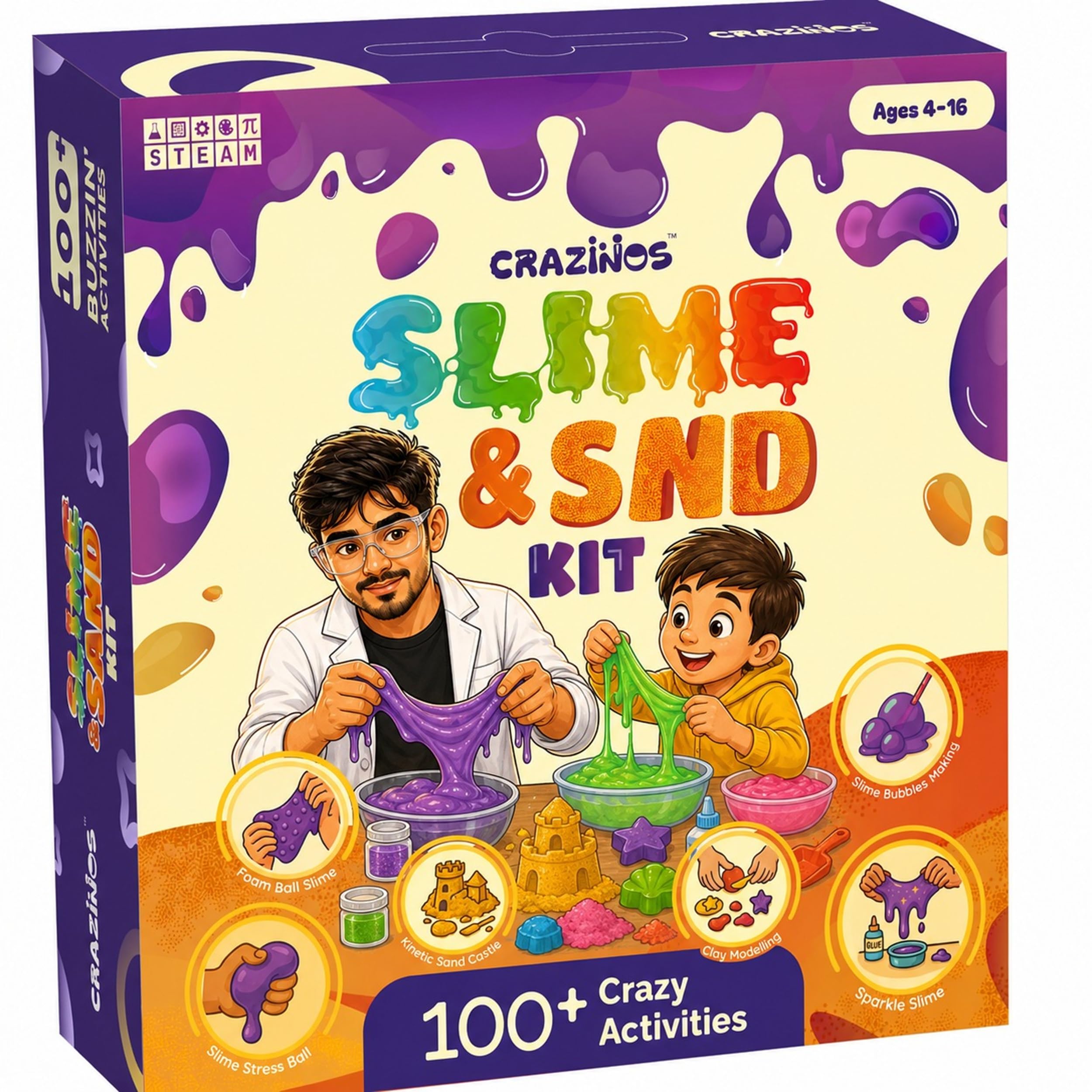 Smily Slayers ナヲトスズキ ガバ セット Buy CRAZINOS 3 in 1 Slime, Kinetic Sand & Clay Kit for Educational
