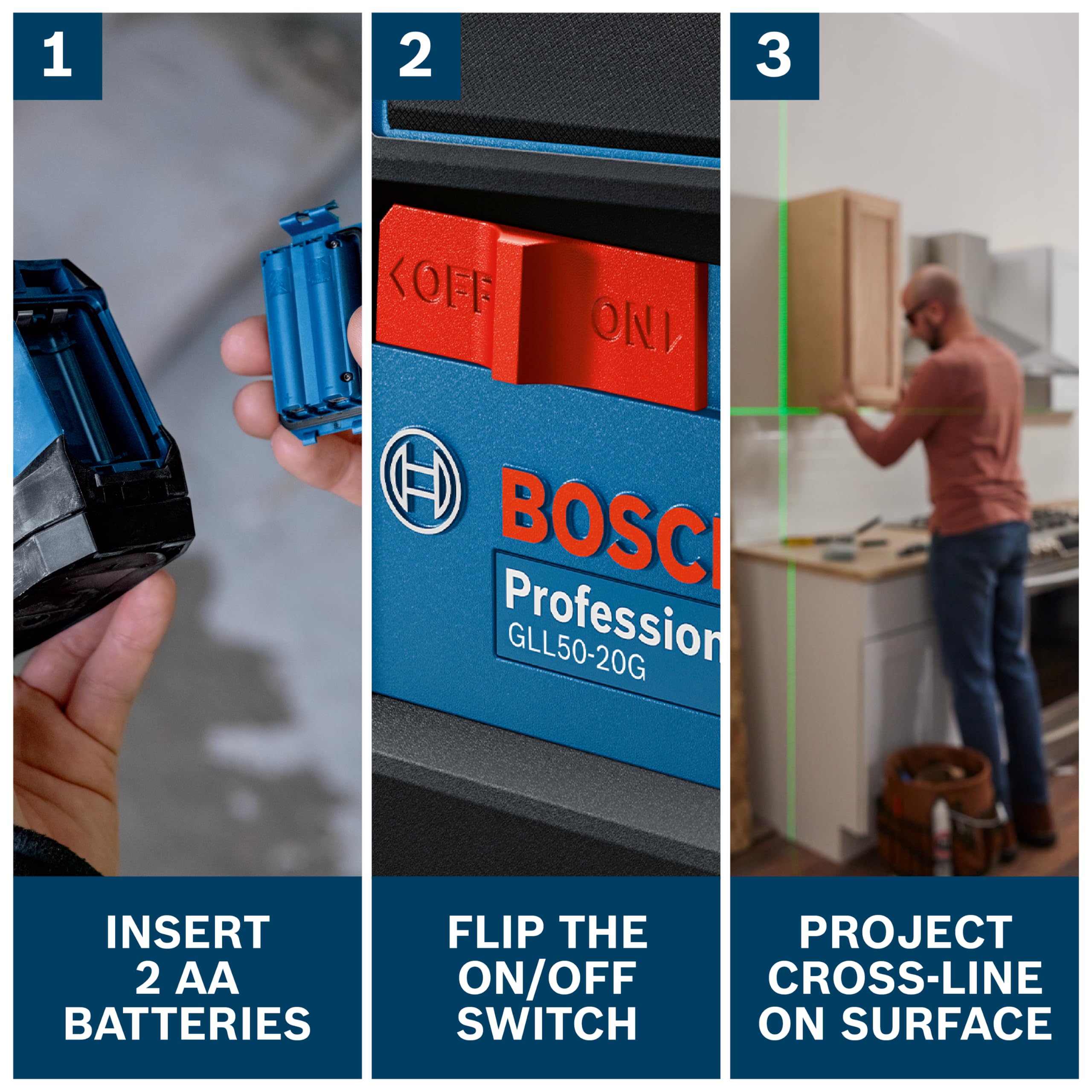 BOSCH GLL50-20G Laser Level - Green Beam -2