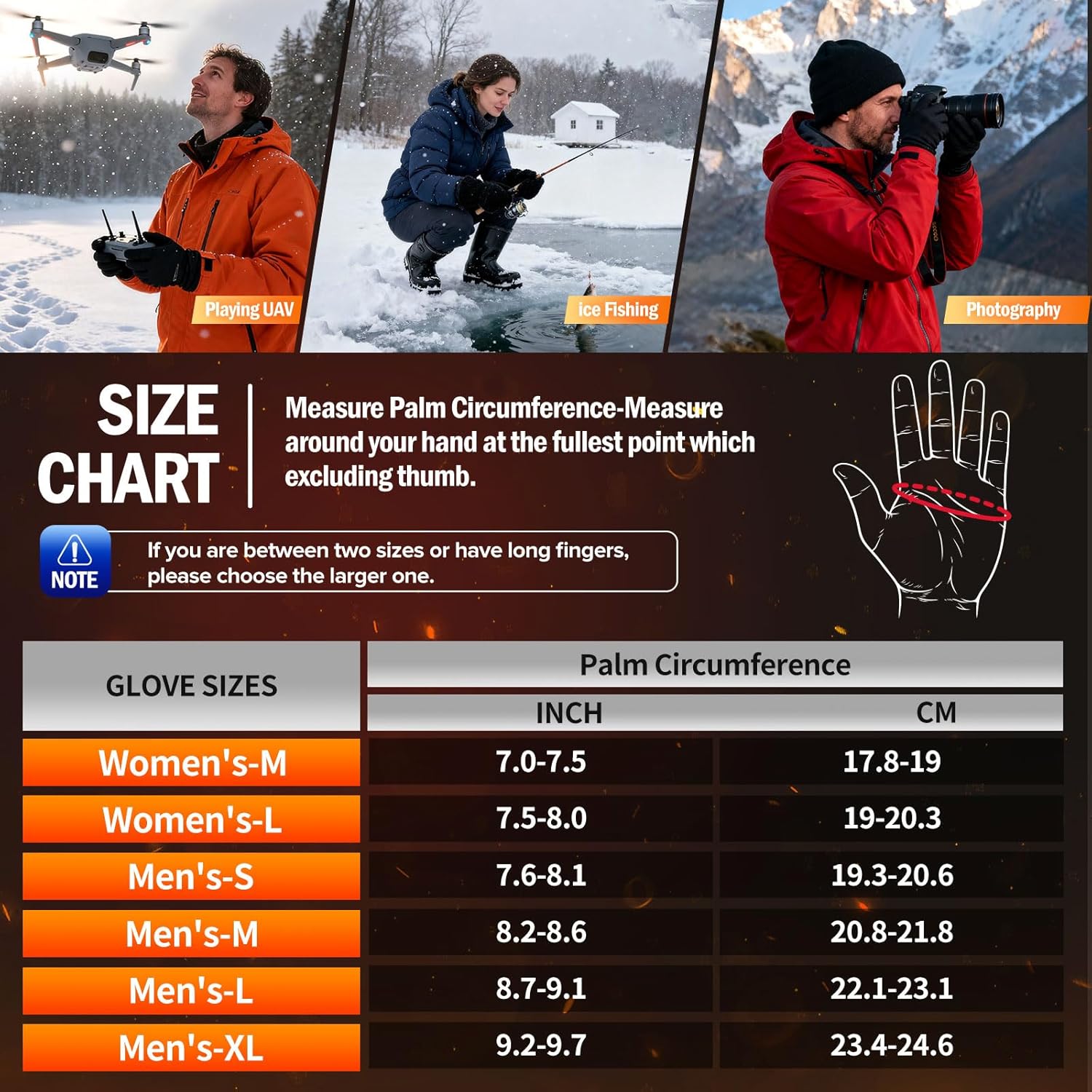 Heated Gloves for Men Women Electric Fingerless Liner Gloves Rechargeable for Photography Running Ice Fishing Commuting - Image 3