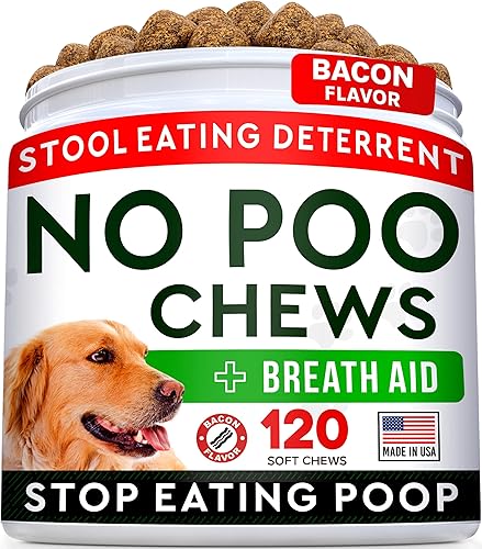 STRELLALAB No Poo Treats para perros Disuasorio de comer heces de coprofagia No comer excremento para perros Enzimas digestivas Salud intestinal