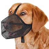Mayerzon Dog Muzzle, Soft Mesh Muzzle for Small Medium Large Dogs Anti Bite Scavenging, Breathable Adjustable Mouth Guard for German Shepherd Labrador Golden Retriever in Grooming Walking Vet Visits
