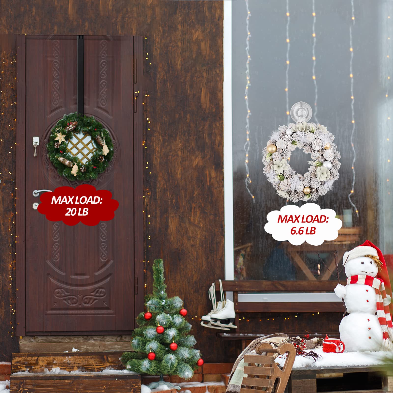 SZYDD Crochet Magnétique Universel Pour Couronne De Noël Pour Cuisine, Salle De Bain (crochet Magnétique Pour Porte D'entrée, Décorations De Noël, Réfrigérateur, Cuisine, Articles Ménagers