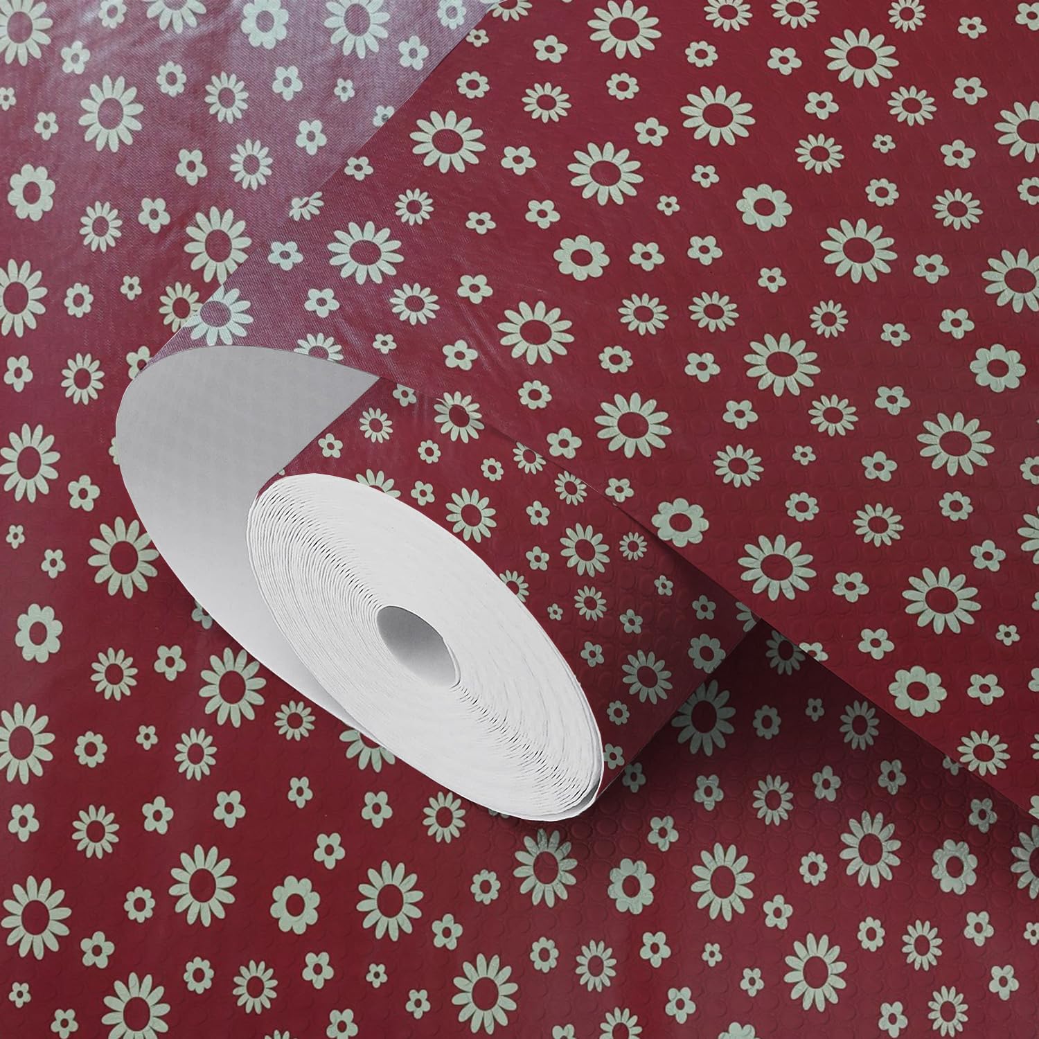Pink PVC Drawer Shelf Liner - 10 Meter Roll -12