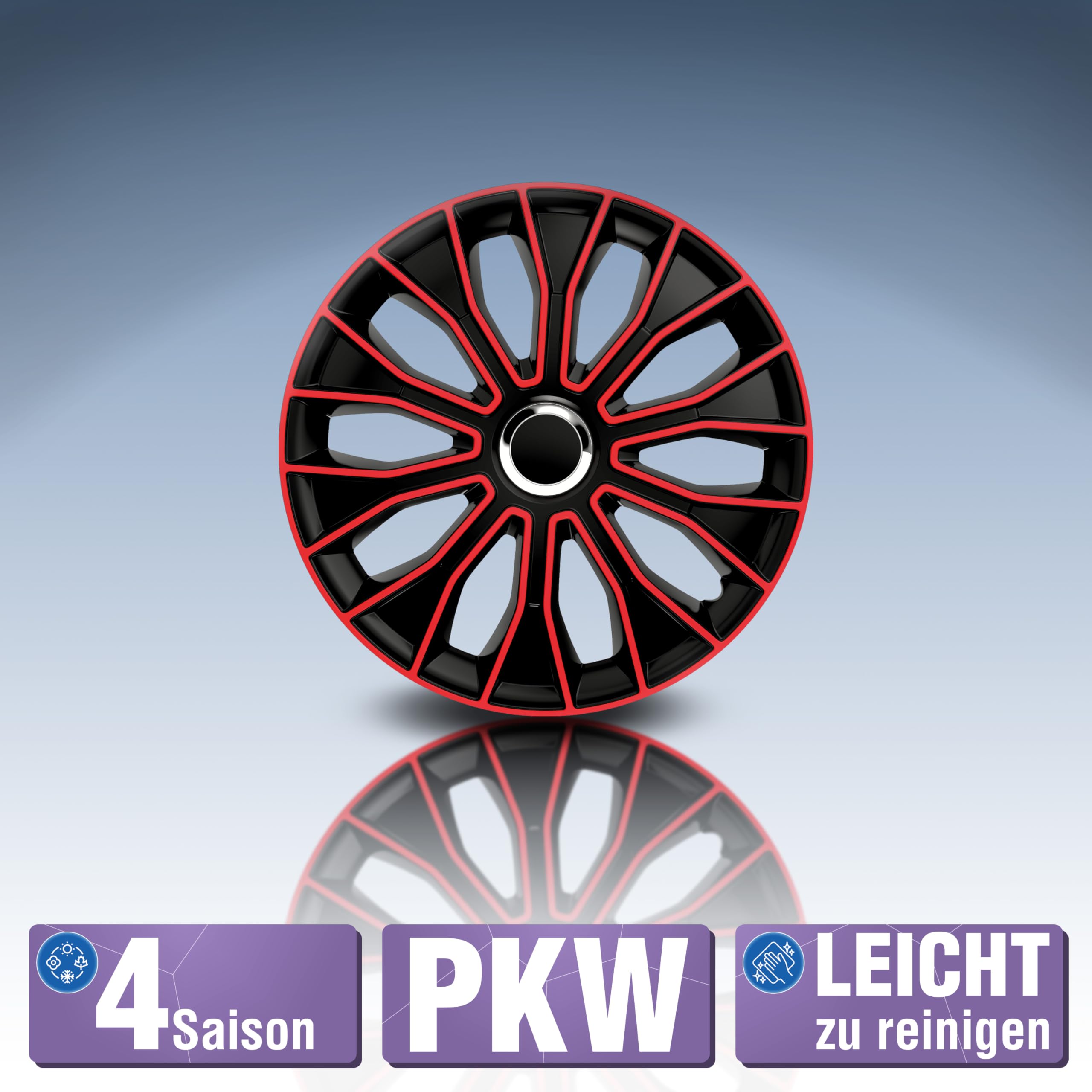 Unbekannt – Copricerchi Petex Set 15 Pollici Voltec PRO Nero Nero/Rosso, 1350 – 3529