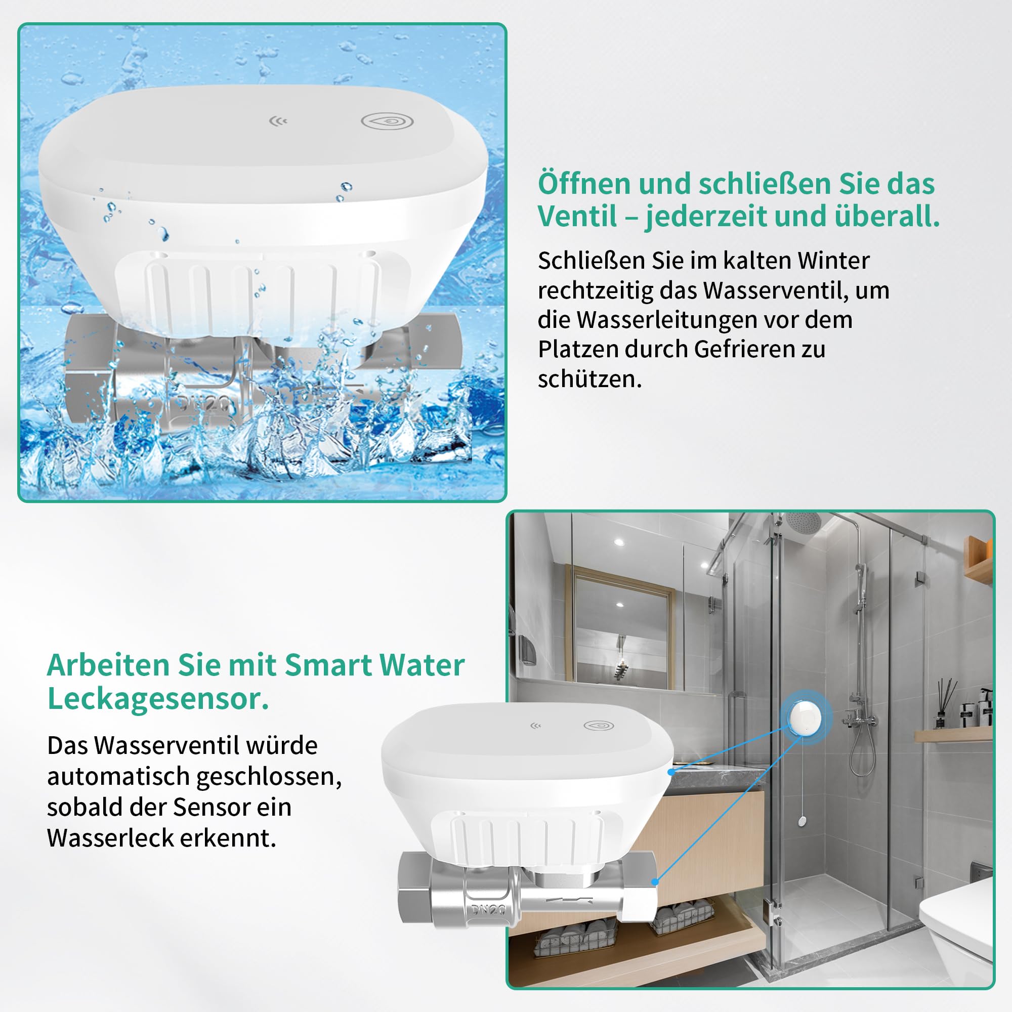 Smart Wasserventil DN25 1″, WiFi Steuerung, kompatibel Alexa | DN25 Intelligentes Wasserventil, intelligentes Wassermanagementsystem, WLAN-Fernsteuerung & Zeitschaltuhr, Smart Wasserhahn