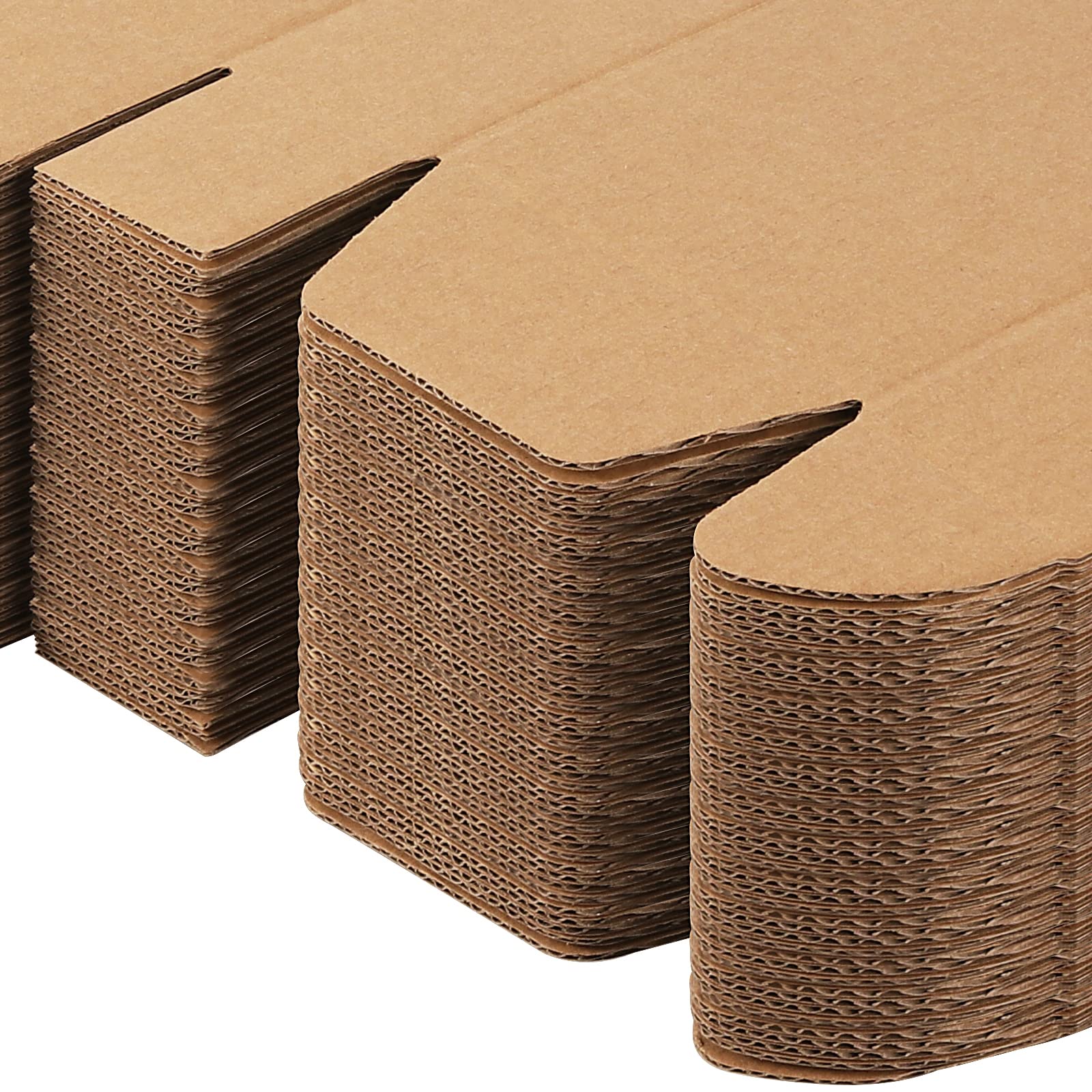 JEUIHAU Confezione da 100 scatole di cartone ondulato, 10 x 10 x 5 cm, scatole di cartone ondulato, per trasloco, imballaggio, spedizione, spedizione (marrone)