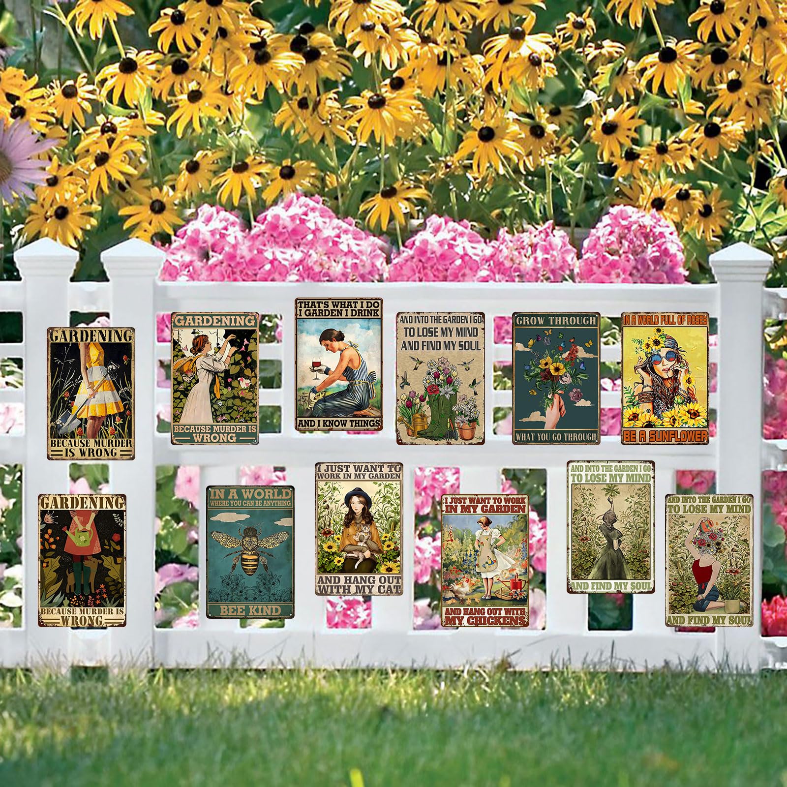 Targa In Metallo Con Procioni: Decorazione Da Parete 20x30 Cm, Cartello Divertente Per Casa, Giardino O Bar