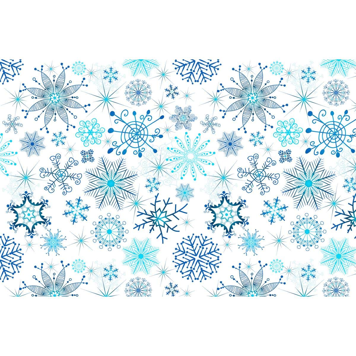 ArtzFolio Christmas Snowflakes D1 | Art & Craft Gift Wrapping Paper Sheet | Plain & Smooth Effect | 19 x 13 inch (48 x 33 cms); Set of 5 Sheets