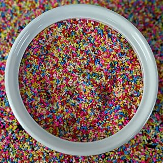 LIKETURE Fake Sprinkles 110g Polymer Clay Sprinkles Fake Candy Sprinkles Faux Sprinkles for Resin Slime Craft Plastic Sprinkles for Nail Art Phone Case DIY Shaker Card Filler (Faux Sprinkles1-110G)