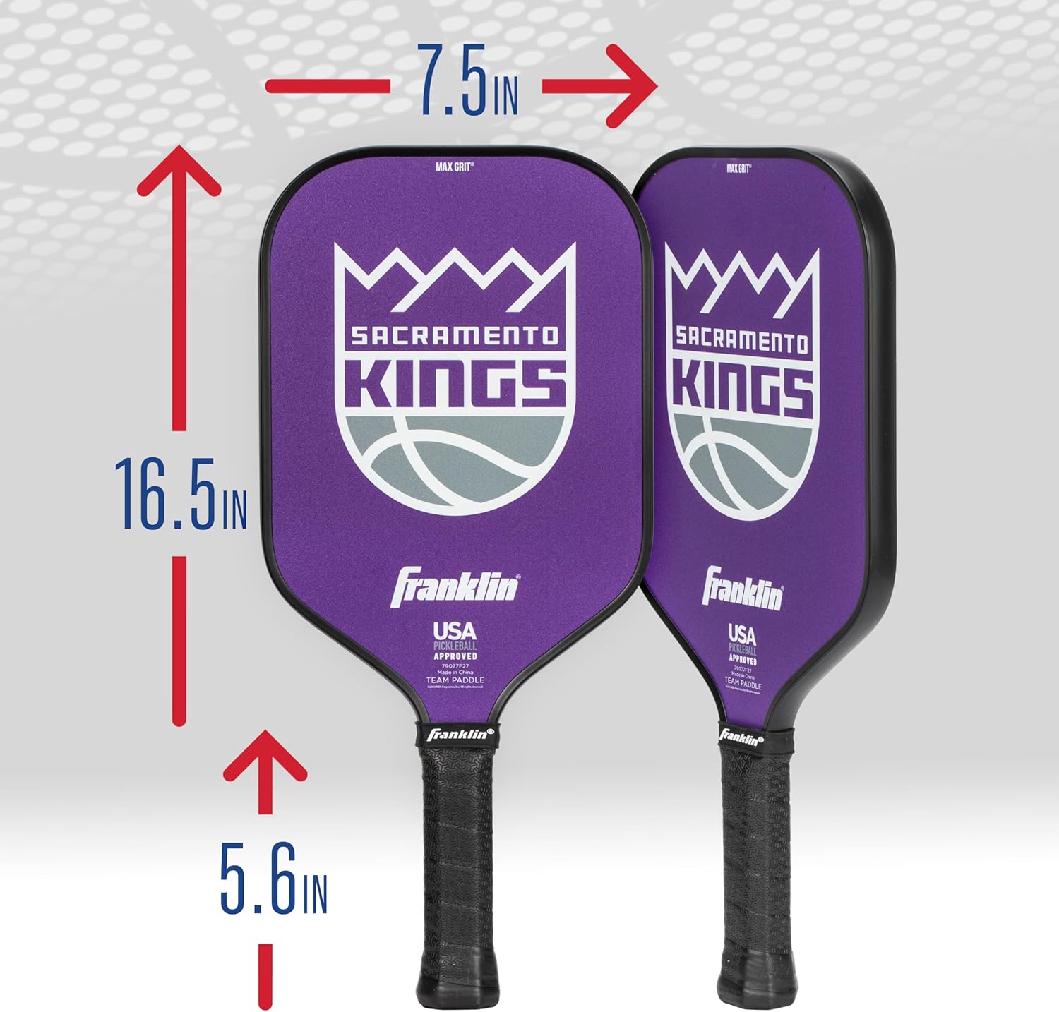 Franklin Sports NBA Team Pickleball Paddles - Official NBA Basketball Team Logo Pickleball Paddles - Signature Series 13MM Pickleball Paddle with MaxGrit - USA Pickleball (USAPA) Approved
