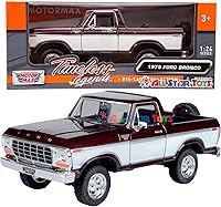 Vista 7 de 1978 Bronco 1:24 Modelo de Coche de Juguete Fundido SUV SUT Camioneta Motormax 79374 (Amarillo)