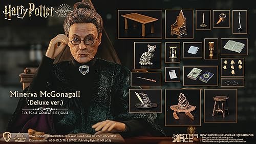 Miniatura 2 de Star Ace Toys Harry Potter & The Sorcerer's Stone: Minerva McGonagall (versión Deluxe) Figura de acción a escala 1:6, multicolor