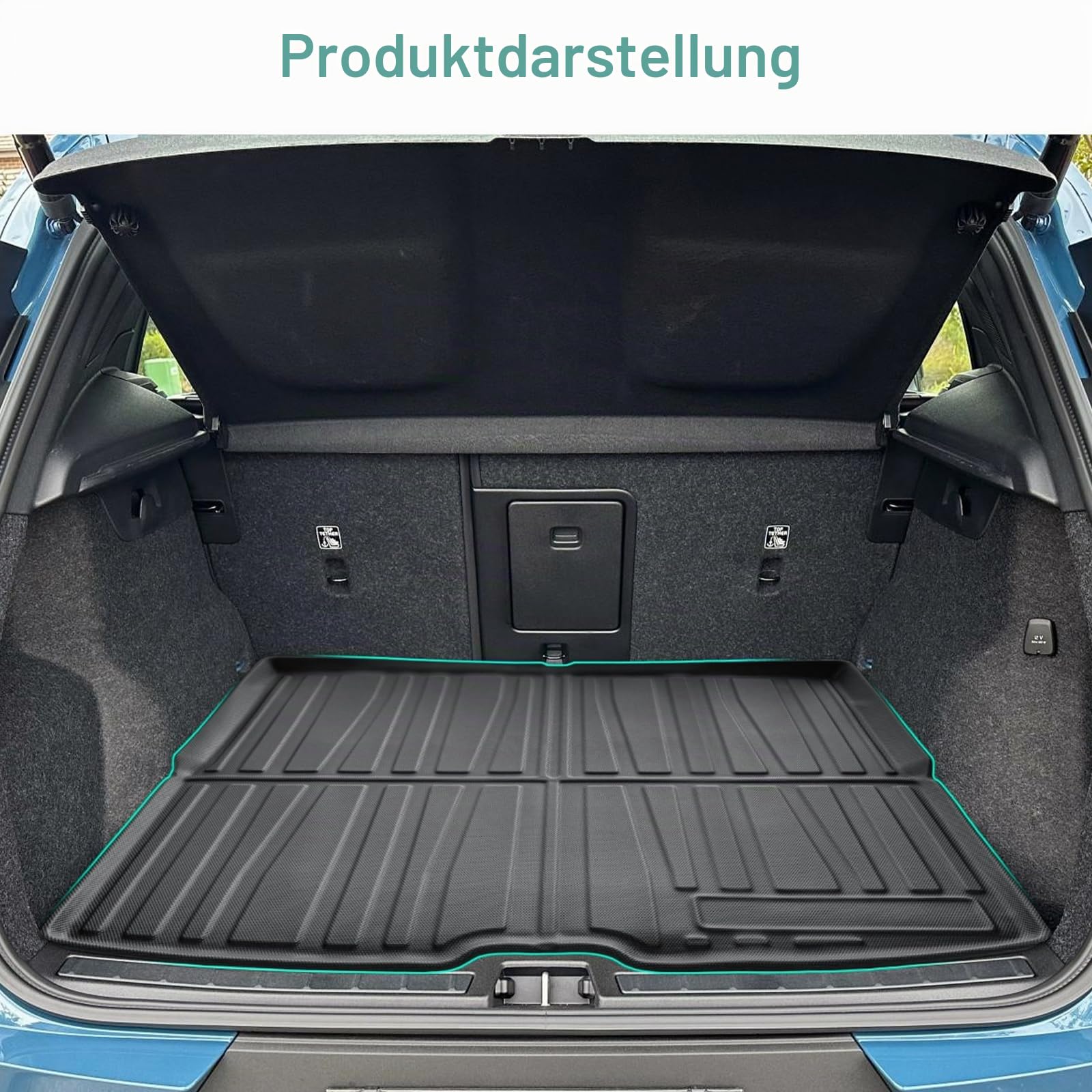 GAFAT Volvo XC40 C40 Recharge 2018-2024 2025 Kofferraummatte, XC40 2025 Kofferraumwanne Leicht zu Falten, XC40 Recharge Matten Original 3D Scanner TPE, Volvo XC40 Zubehör