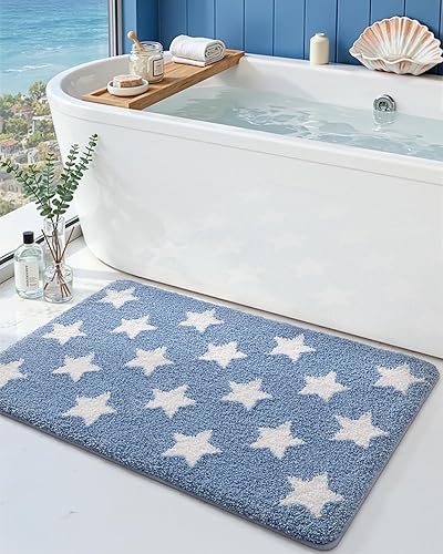 Miniatura 21 de Alfombra de baño DEXI lavable, 24x36 antideslizante, alfombra de baño absorbente de microfibra suave y felpuda, de secado rápido para el piso de la