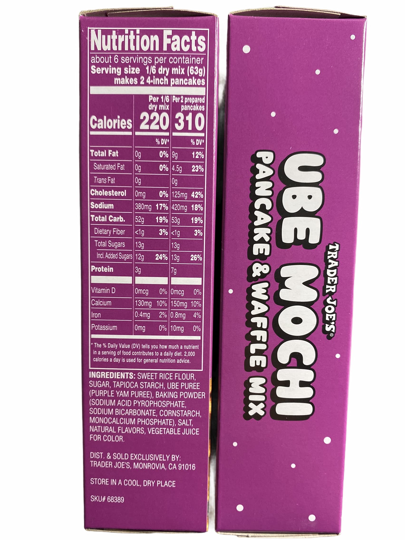 Trader Joe's Ube Mochi Pancake & Waffle Mix, 13.3 oz (Pack of 2) Buy