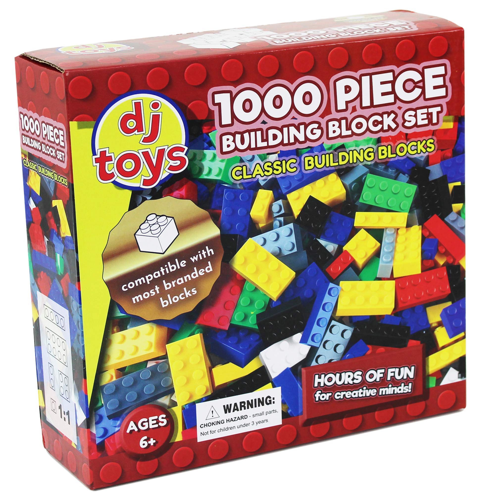 Guaranteed4less Kids Building Bricks Blocks 1000 Piece Construction Toy Compatible Play Game Set (1 Box)