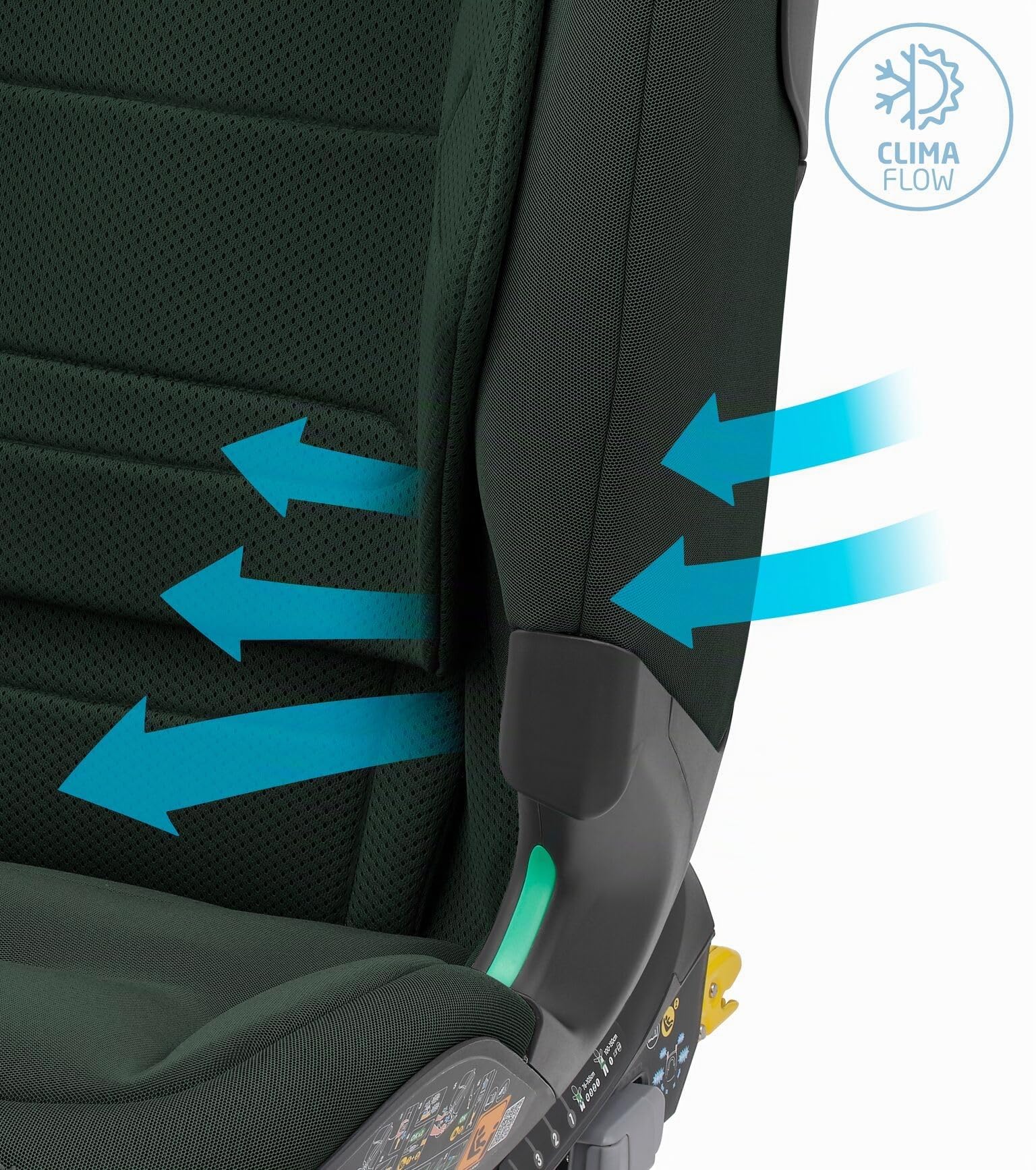 Maxi-Cosi Titan Pro² i-Size, Siège Auto ISOFIX, 15 mois à 12 ans (76 à 150 cm), Rehausseur Voiture Enfant, Protection G-CELL, Harnais Easy-in, ClimaFlow, 4 Positions d'Inclinaison, Authentic Green