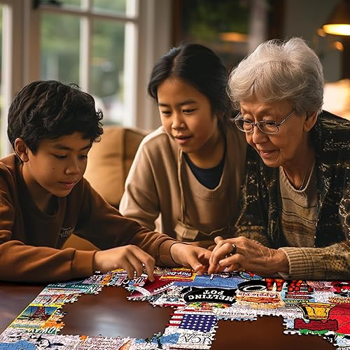 Miniatura 5 de White Mountain Puzzles I Love America - Rompecabezas de 1000 piezas