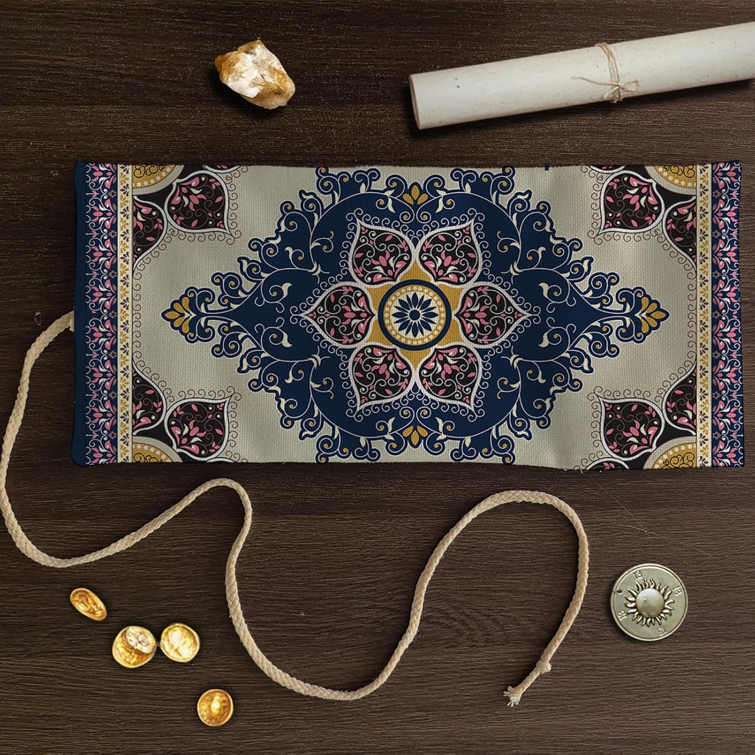 Portables Tarots Card Carriers Water Poly Linen Construction Secures Card During Travel or Home Use Washable Tarots Organizers