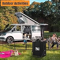 Vista 6 de Bolsa de almacenamiento para corralito para perros, se adapta a 8 paneles de 24 pulgadas de alto y 9 estacas, bolsa de viaje para valla de perro