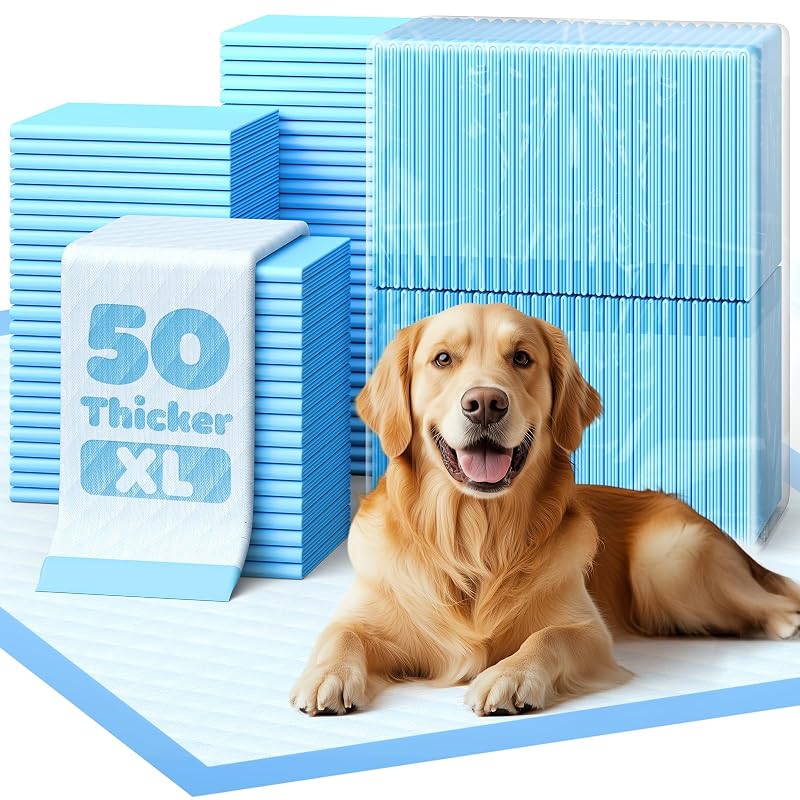 Tapete higiênico para cães Powools extra grande, 6 camadas, 86,36 x 71,12 cm, 50 unidades