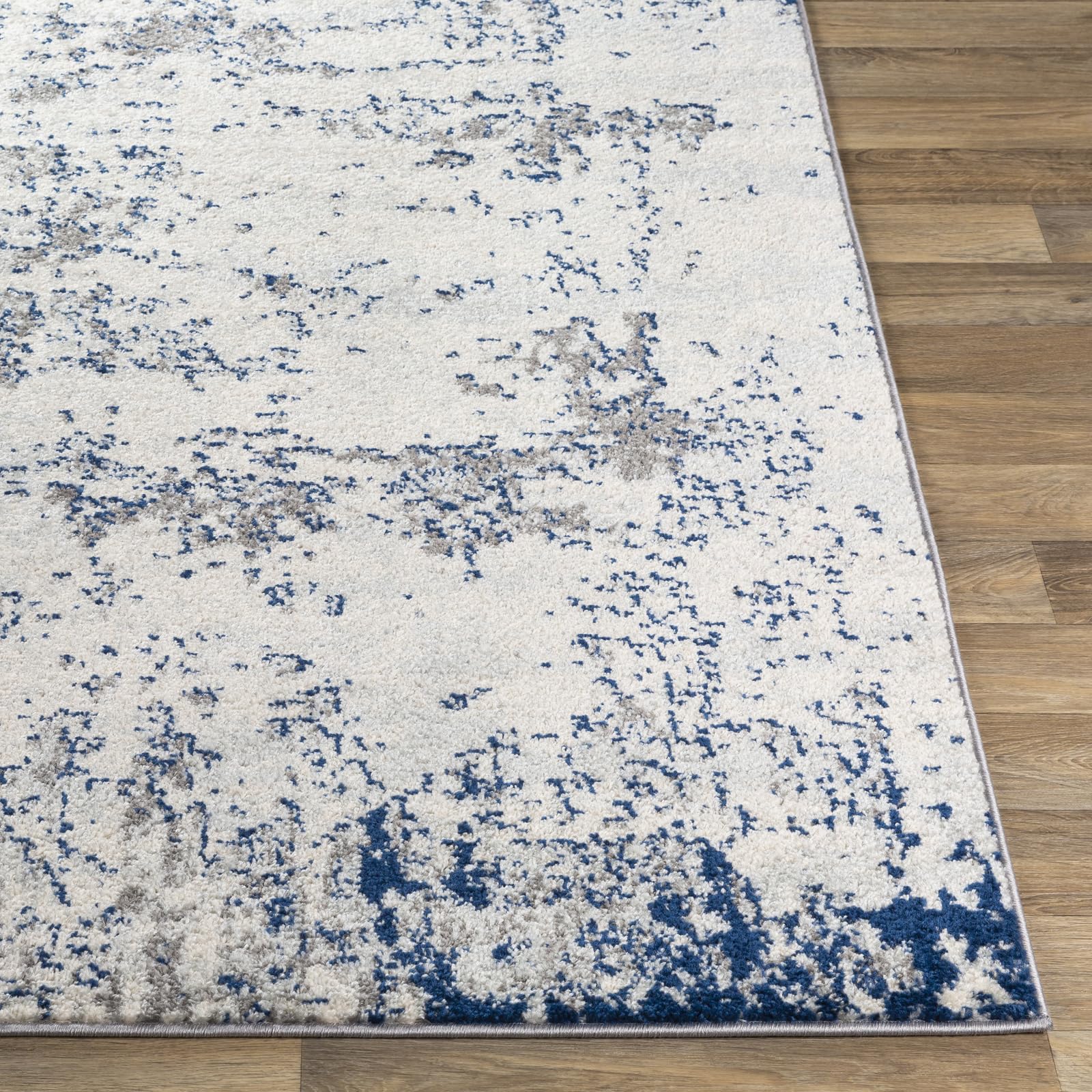 Livabliss Leyte Tapis Moderne Abstrait - Tapis Salon, Salle à Manger, Chambre Adulte et Ado, Cuisine - Design Marbre Moucheté Multicolore, Poil Ras Doux 200x275 cm - Charbon, Gris, Blanc