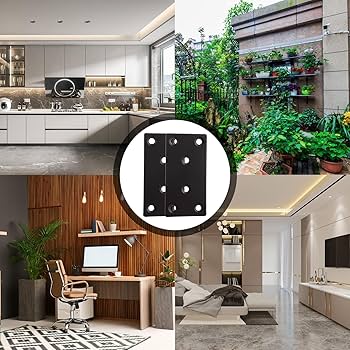 30 Pack Black Flat Mending Plates, 3.1x1.6 Inch Stainless Steel