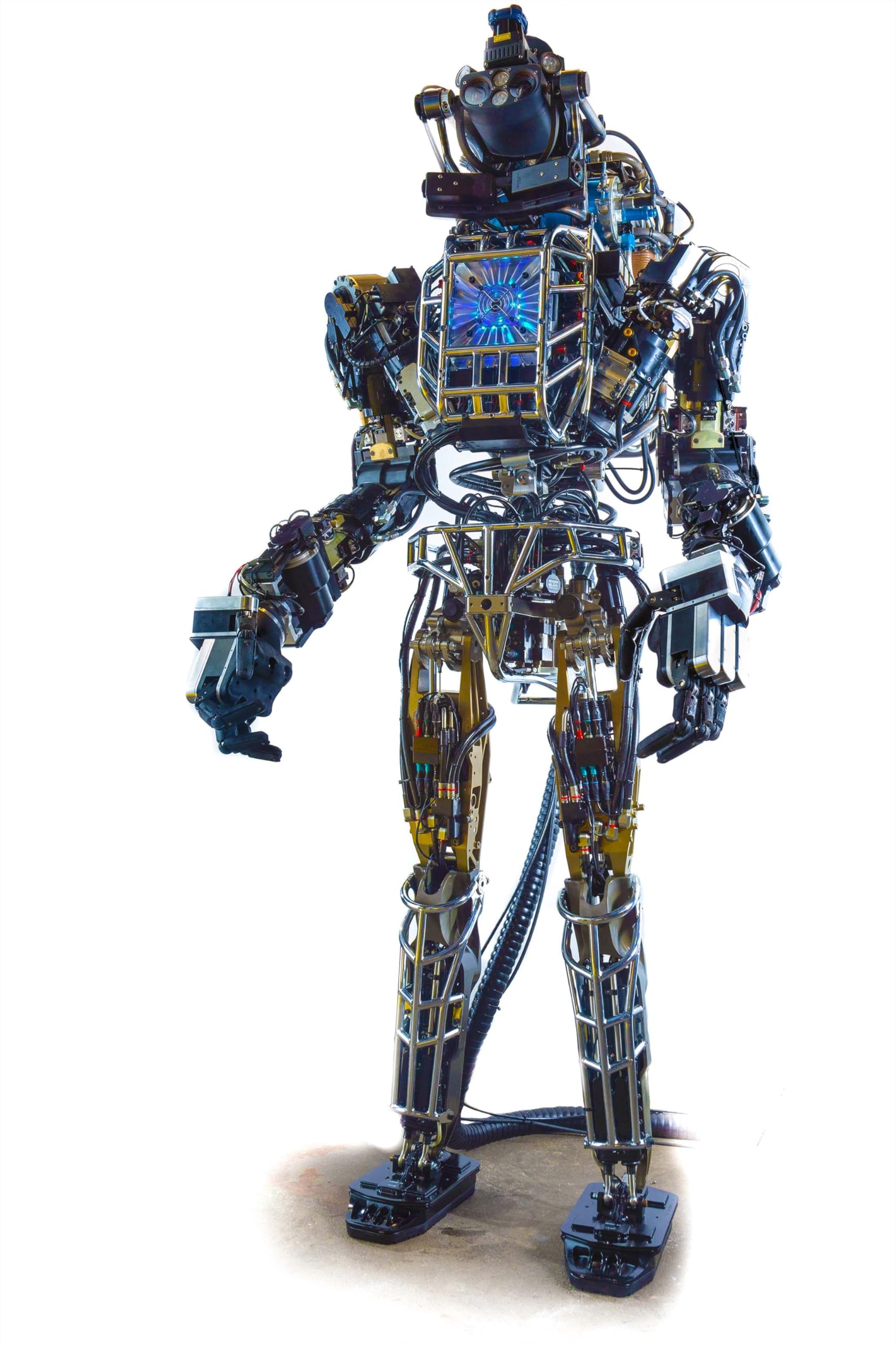 History Galore 36"x54" Gallery Poster, view of the humanoid robot Atlas, created by DARPA and Boston Dynamics, 2013